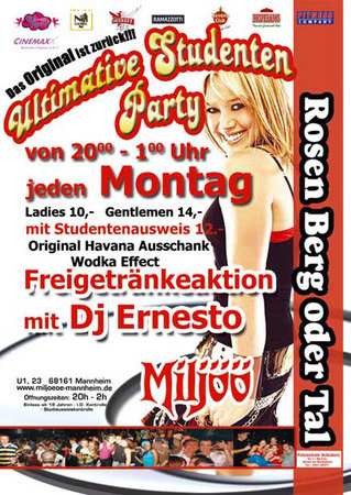 Die ultimative Studentenparty Werbeplakat