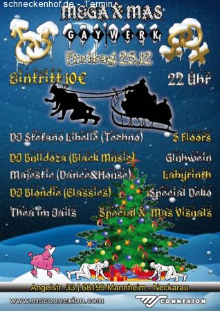 Mega X-Mas Gaywerk Werbeplakat