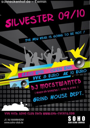 SOHO Silvesterparty Werbeplakat