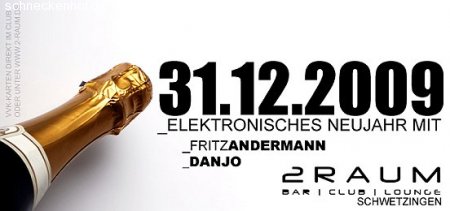 Elektronisches Neujahr Werbeplakat