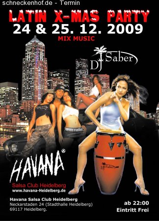 latin x-mas party Werbeplakat