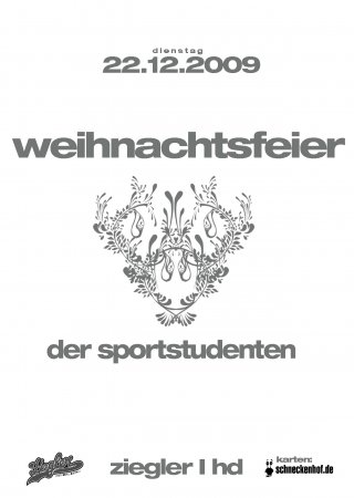 Weihnachtsfeier der Sportstud Werbeplakat
