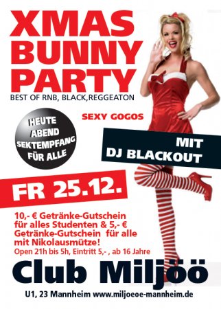 X-MAS BUNNY PARTY Werbeplakat