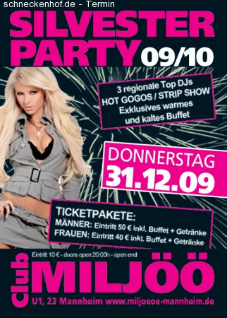Die ultimative Silvesterparty Werbeplakat
