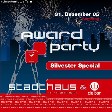Silvester Award Party Werbeplakat