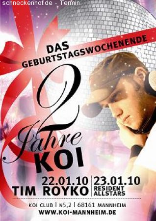 2 Jahre KOI - Birthday Party Werbeplakat