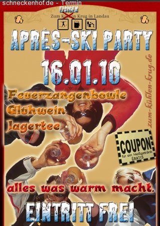Apres Ski mit Karaoke Werbeplakat