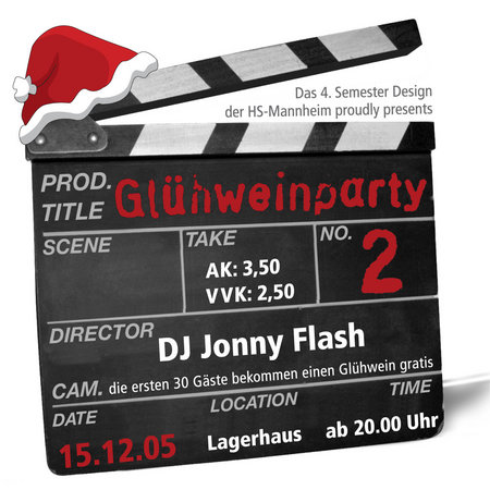 Gl&uuml;hweinparty Werbeplakat