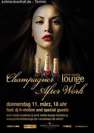 Champagner After Work Werbeplakat