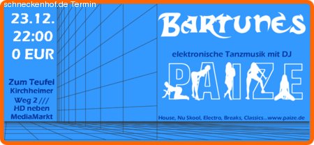 Bartunes mit DJ PAIZE Werbeplakat