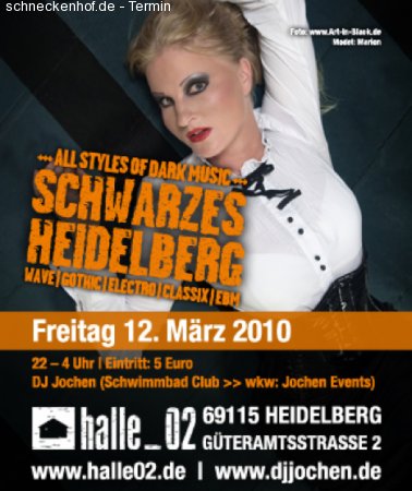 Schwarzes Heidelberg Werbeplakat