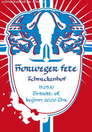 Norweger Fete Werbeplakat