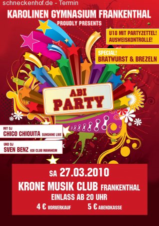 Abiparty Werbeplakat