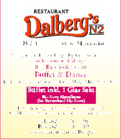 Silvester Buffet & Dance Werbeplakat