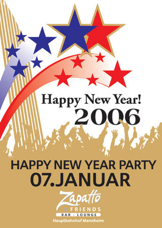 Happy New Year! Werbeplakat
