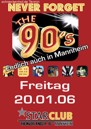 Never Forget the 90`s Werbeplakat