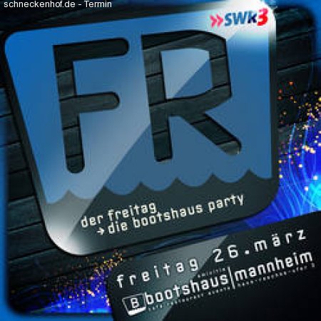 Der Freitag - die bootshaus party Werbeplakat