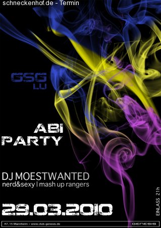 Abiparty Werbeplakat