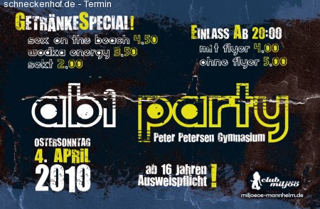 ABIPARTY Peter-Petersen Gymnasium Werbeplakat
