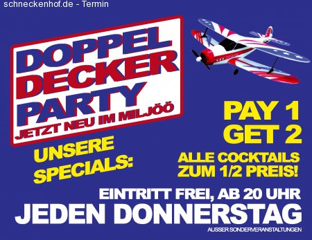 Doppeldecker Party Werbeplakat