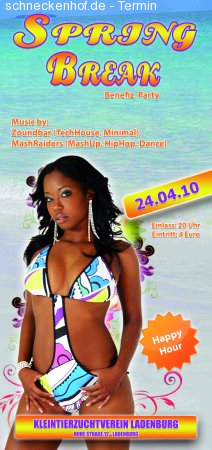 Spring Break Benefiz Party Werbeplakat