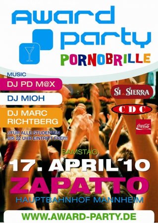 Award Party ::Pornobrille:: Werbeplakat