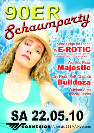 90er Schaumparty Werbeplakat