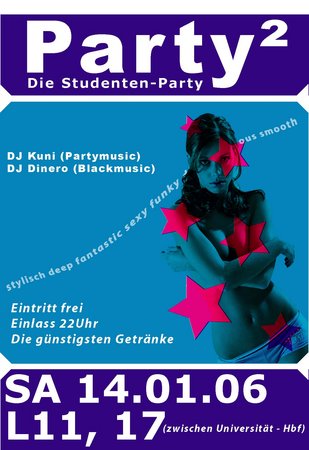 Party² - Die Studentenparty - Werbeplakat