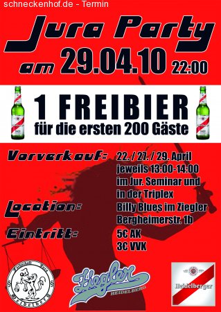 Jura Party Werbeplakat