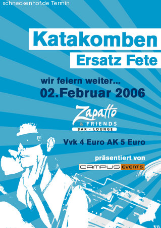 Katakomben - Ersatz -Fete Werbeplakat