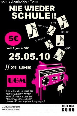 NIE WIEDER SCHULE Werbeplakat