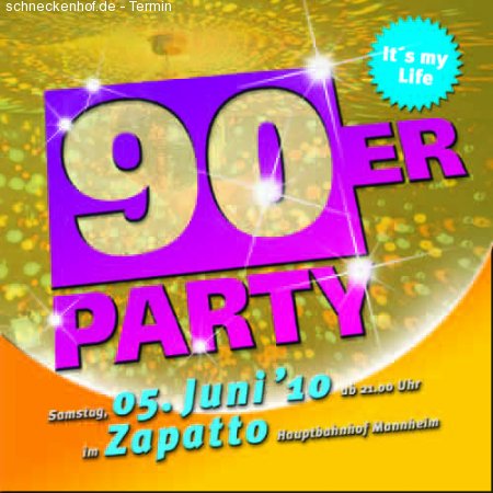 90er Party Werbeplakat