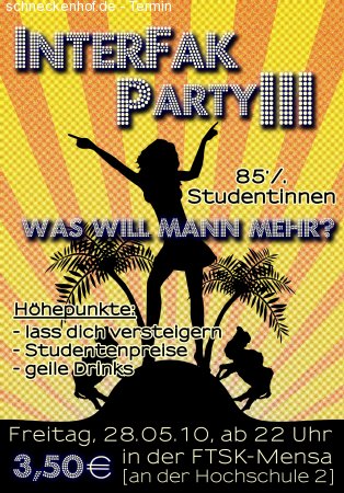 Interfak Party III Sommer 2010 Werbeplakat