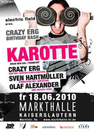 Birthday Bash mit Guest Karotte Werbeplakat