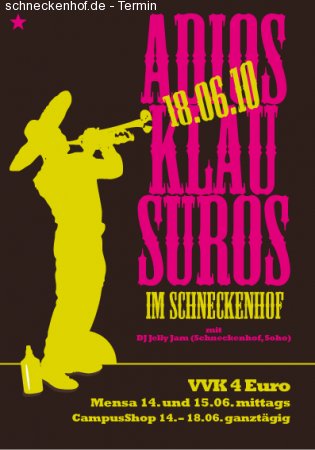 Adios Klausuros Werbeplakat