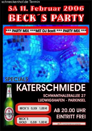Beck's Party Werbeplakat