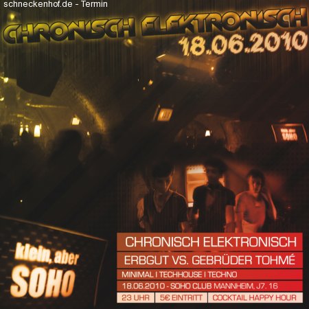 Chronisch Elektronisch Werbeplakat