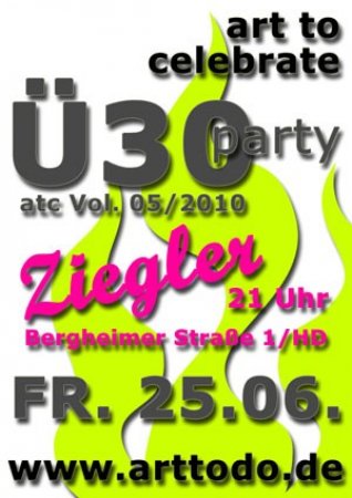art to celebrate Ü30party Werbeplakat