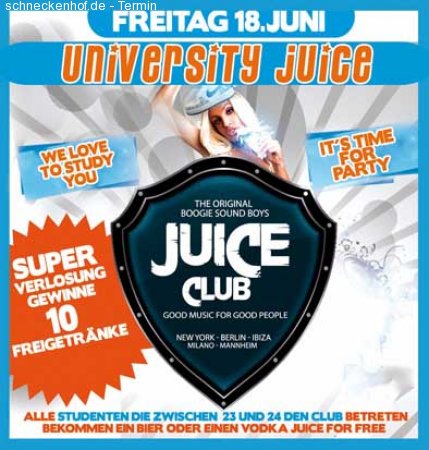 University Juice Werbeplakat