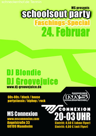 Schoolsout Party Werbeplakat
