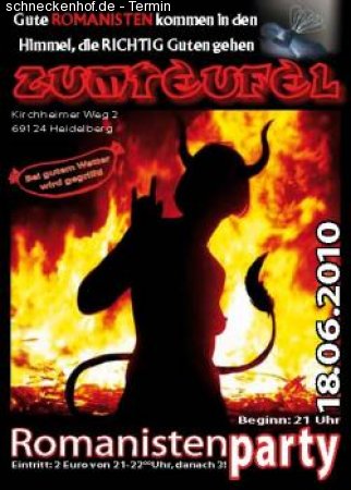 Romanistenparty Werbeplakat
