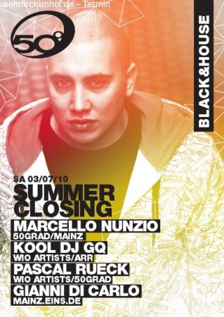Summerclosing II - Black & House Werbeplakat