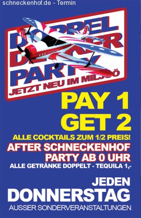Doppeldecker Party Werbeplakat