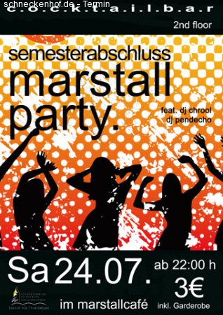 Marstall Semesterabschluss Werbeplakat