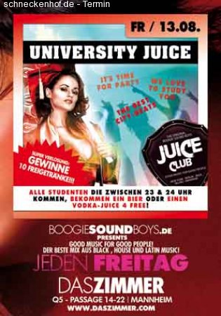 University Juice Werbeplakat