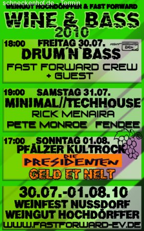 Wine & Bass 2010 Werbeplakat