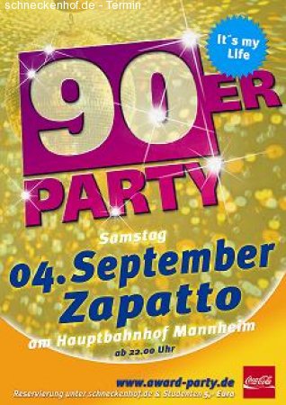 90er Party Werbeplakat