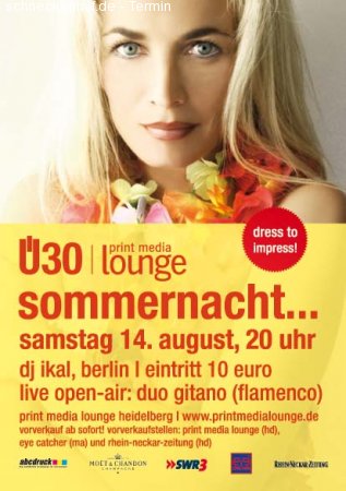 Sommernacht... Ü30 Werbeplakat