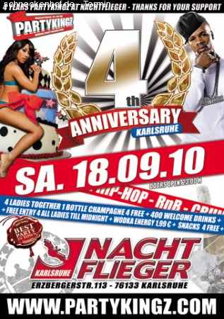 PARTYKINGZ prs:4th ANNIVERSARY Werbeplakat