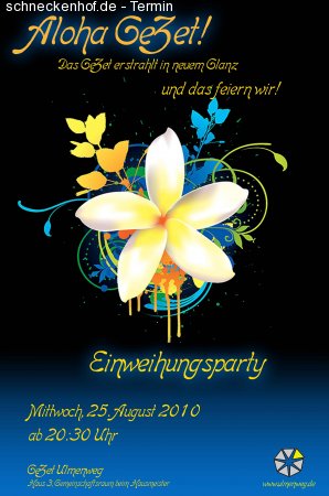 Aloha GeZet - Einweihungsparty Werbeplakat